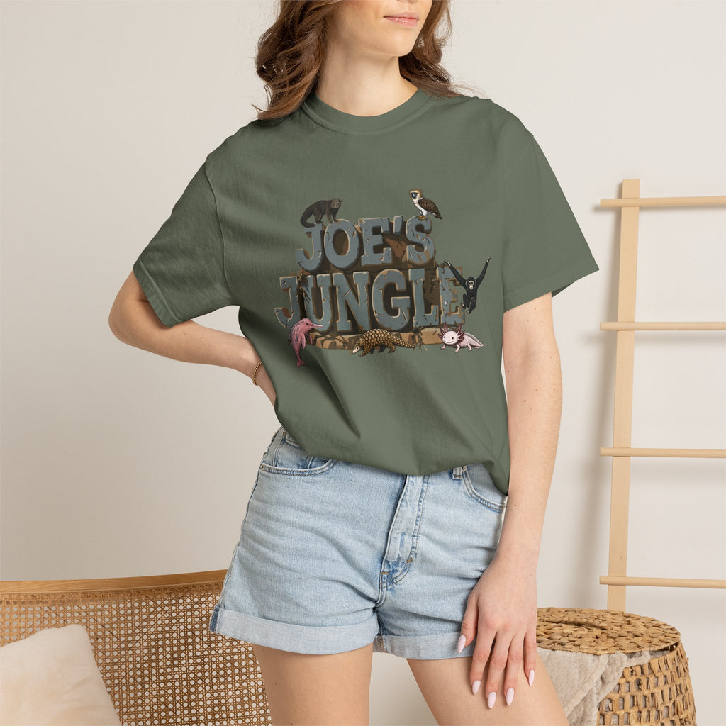 Joe's Jungle First Six Spotline Animals Unisex Garment-Dyed T-shirt