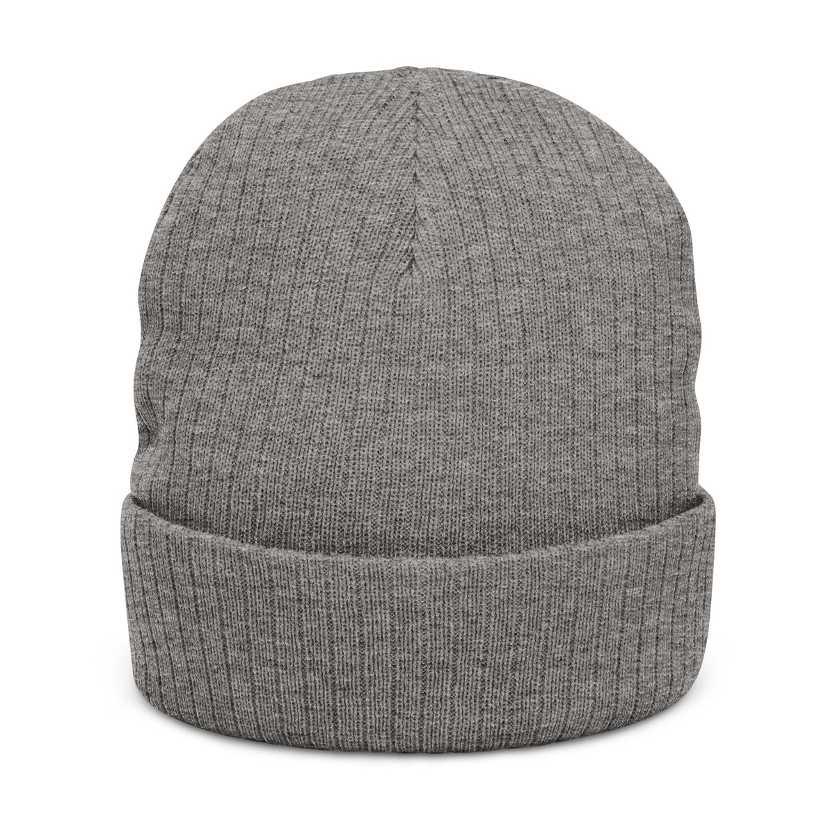 JJ Embroidered Ribbed Knit Beanie