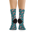 Amazon River Dolphin Pattern Fun Recycled Poly Socks