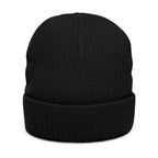 JJ Embroidered Ribbed Knit Beanie