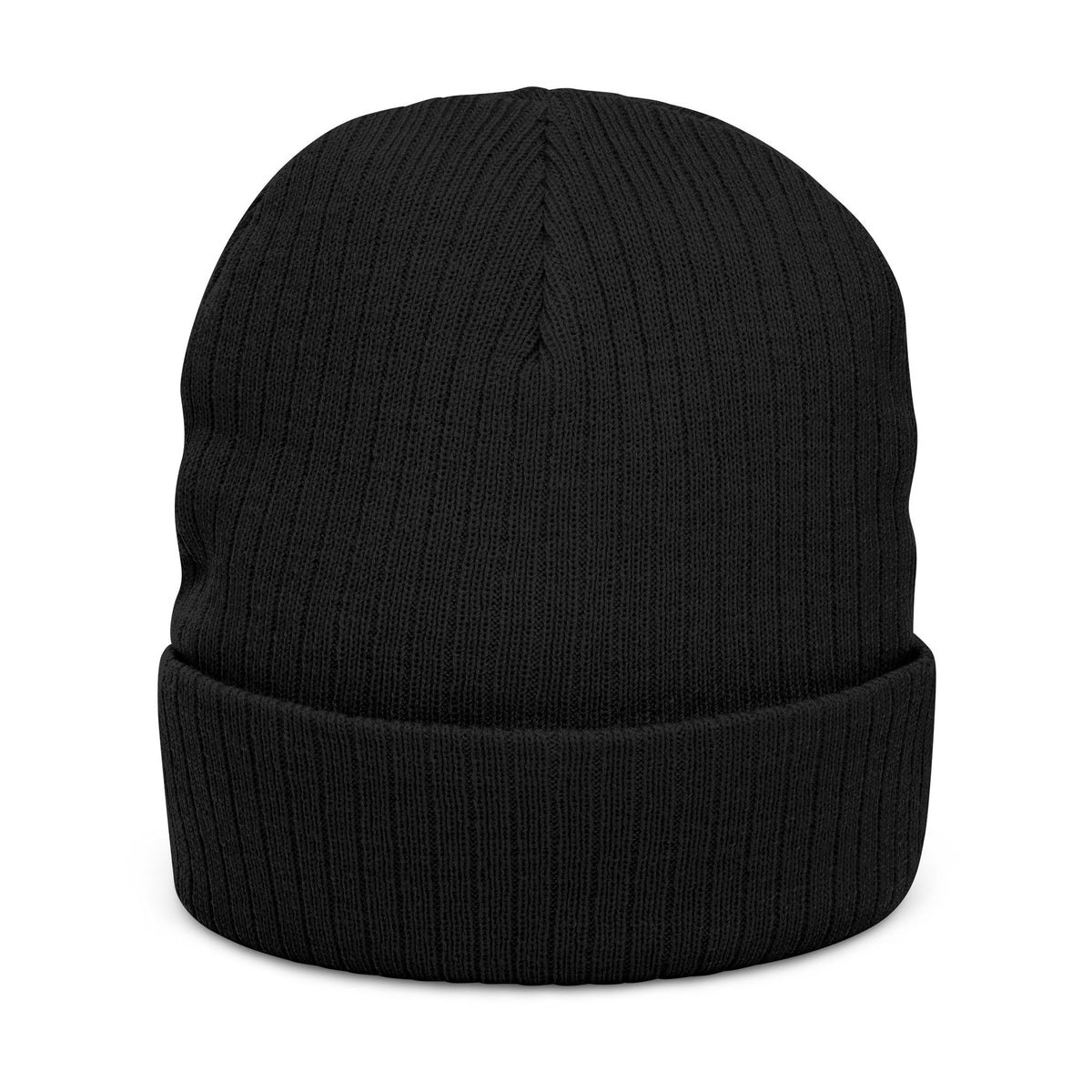 JJ Embroidered Ribbed Knit Beanie