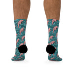 Amazon River Dolphin Pattern Fun Recycled Poly Socks