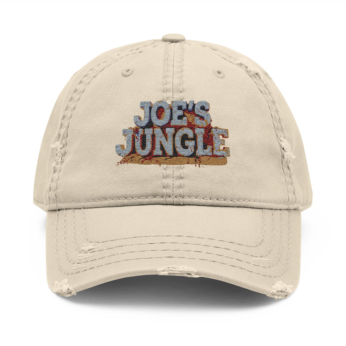 Joe's Jungle Logo Distressed Dad Hat (Embroidery)