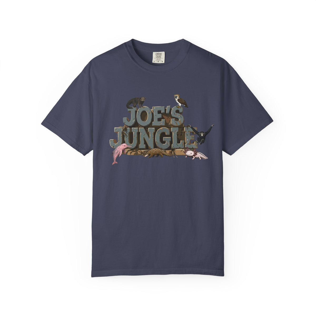 Joe's Jungle First Six Spotline Animals Unisex Garment-Dyed T-shirt