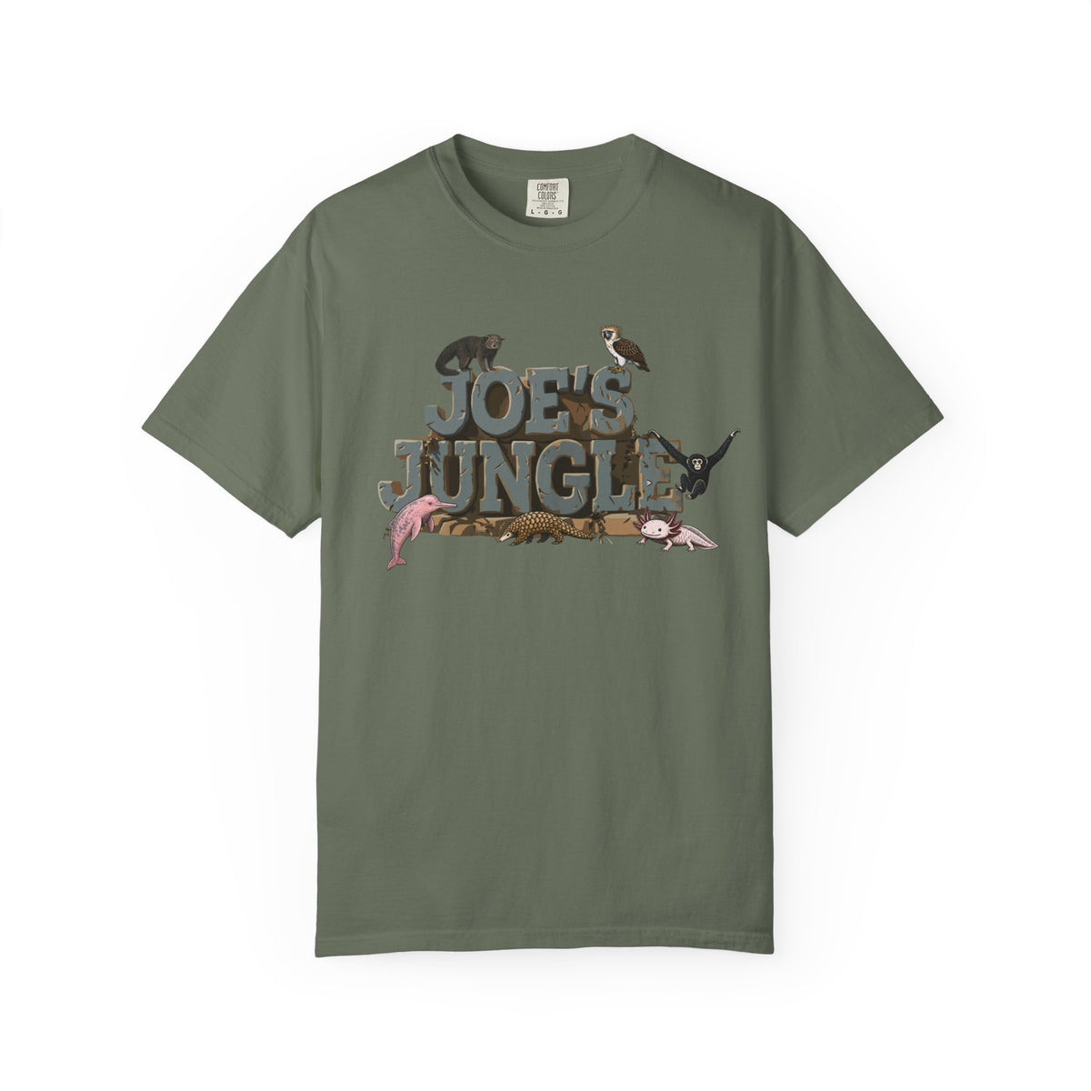 Joe's Jungle First Six Spotline Animals Unisex Garment-Dyed T-shirt