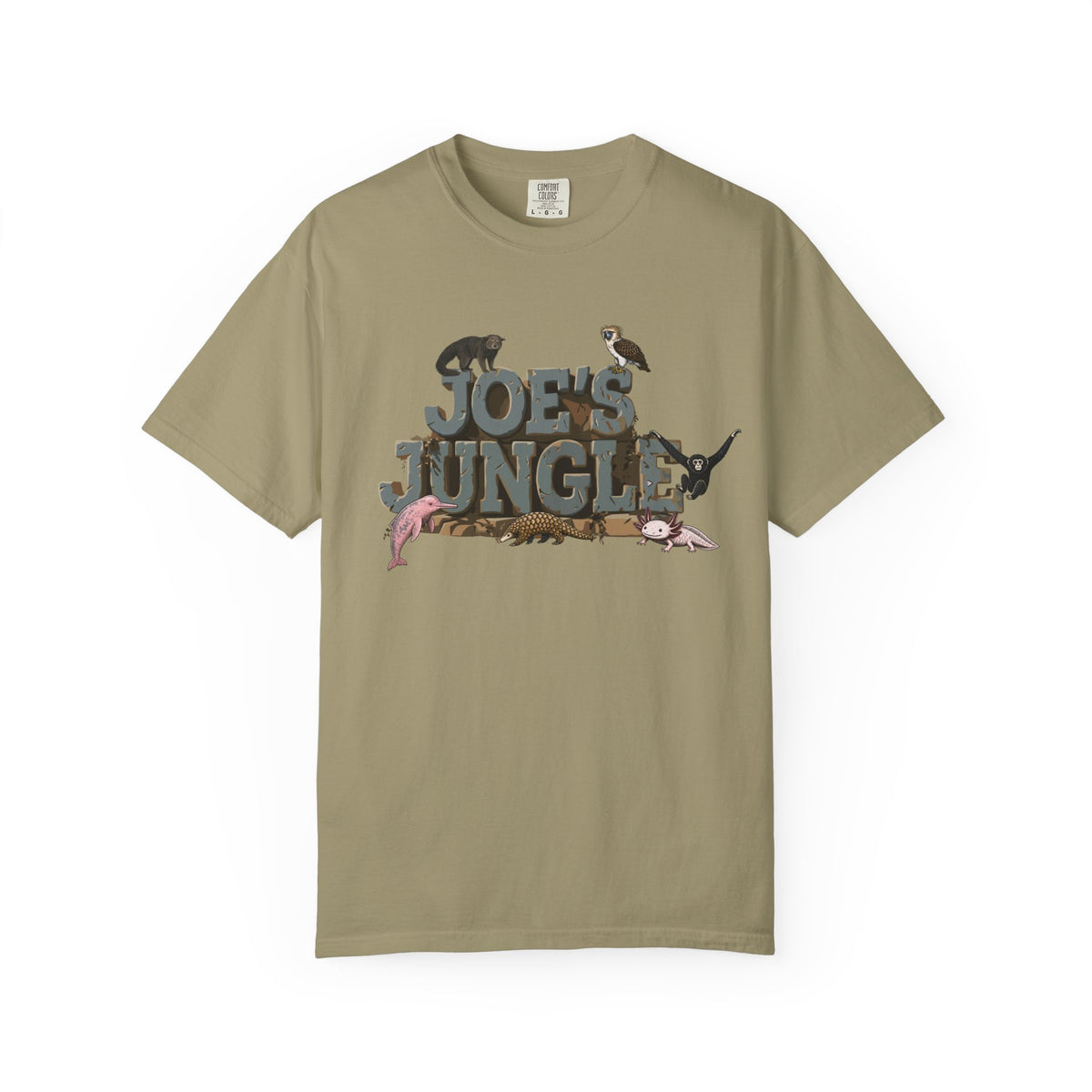 Joe's Jungle First Six Spotline Animals Unisex Garment-Dyed T-shirt