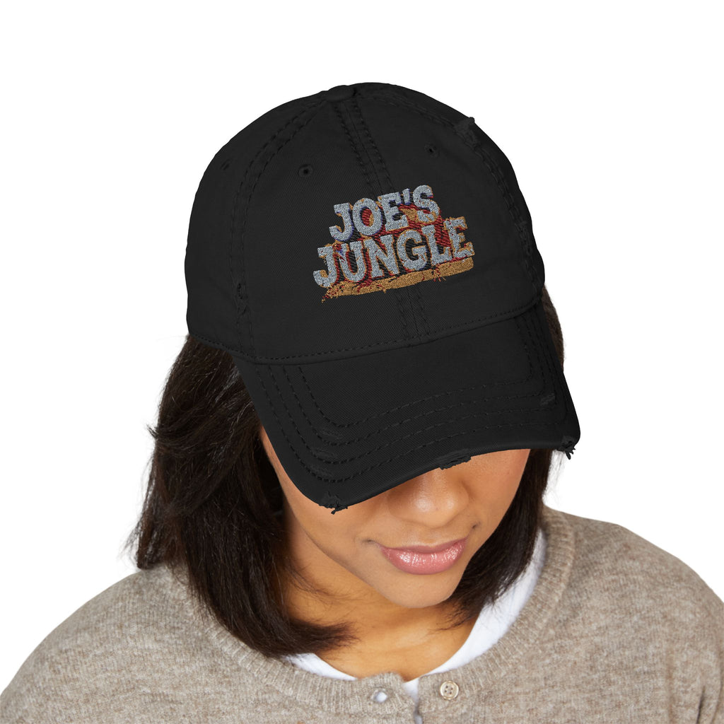 Joe's Jungle Logo Distressed Dad Hat (Embroidery)