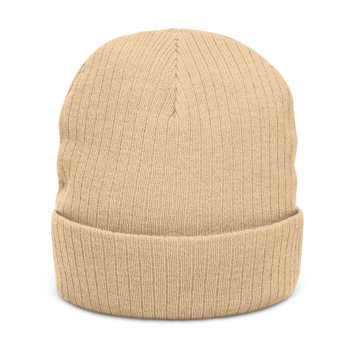 JJ Embroidered Ribbed Knit Beanie