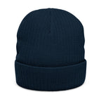 JJ Embroidered Ribbed Knit Beanie