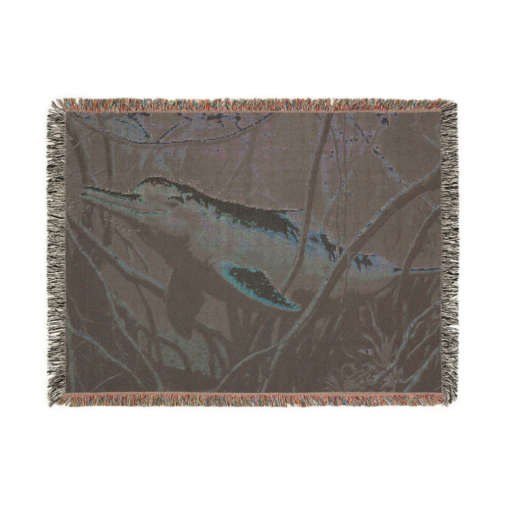 Woven Blanket — Amazon River Dolphin Throw Blanket