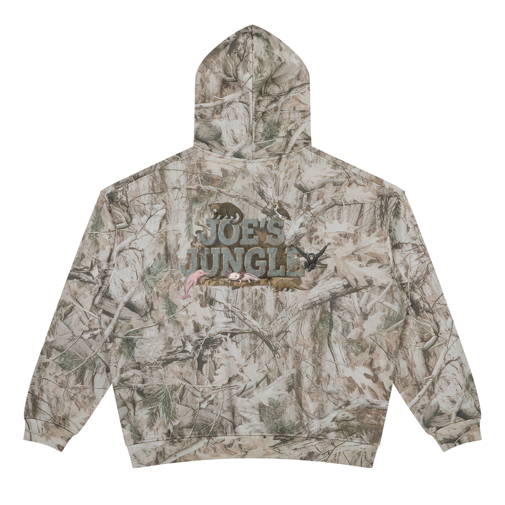 Unisex Oversized Fleece Tree Camo Hoodie