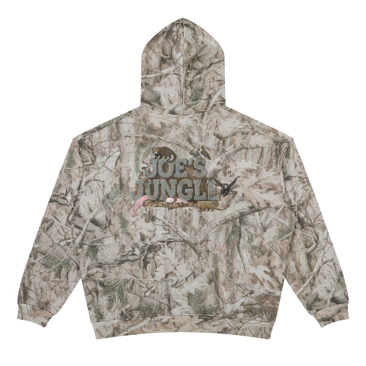 Unisex Oversized Fleece Tree Camo Hoodie