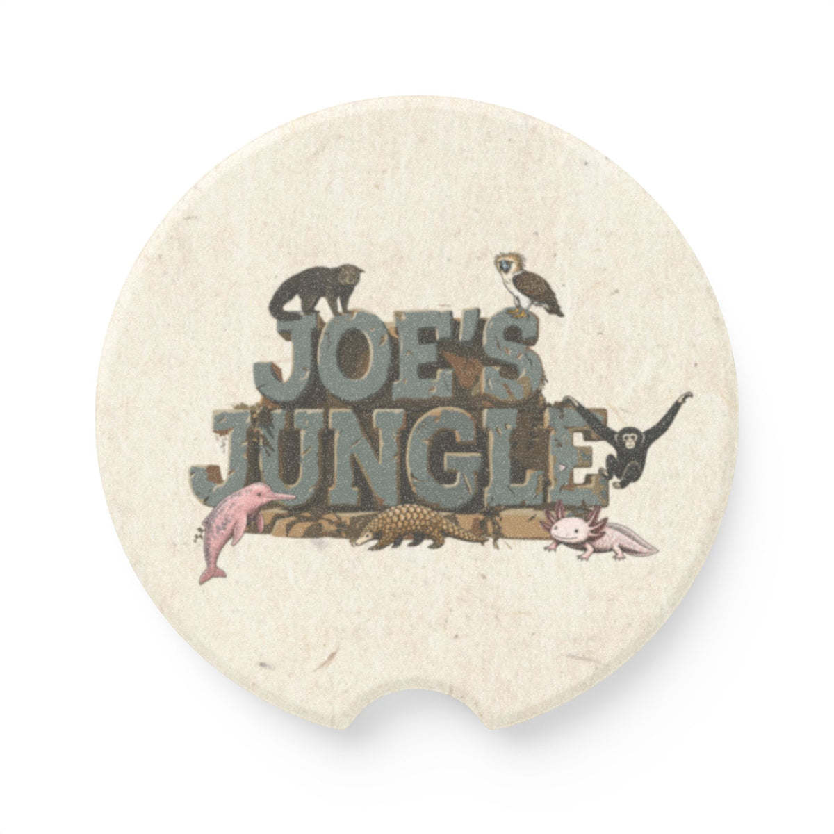 Joe's Jungle Soapstone Car Cupholder Coaster