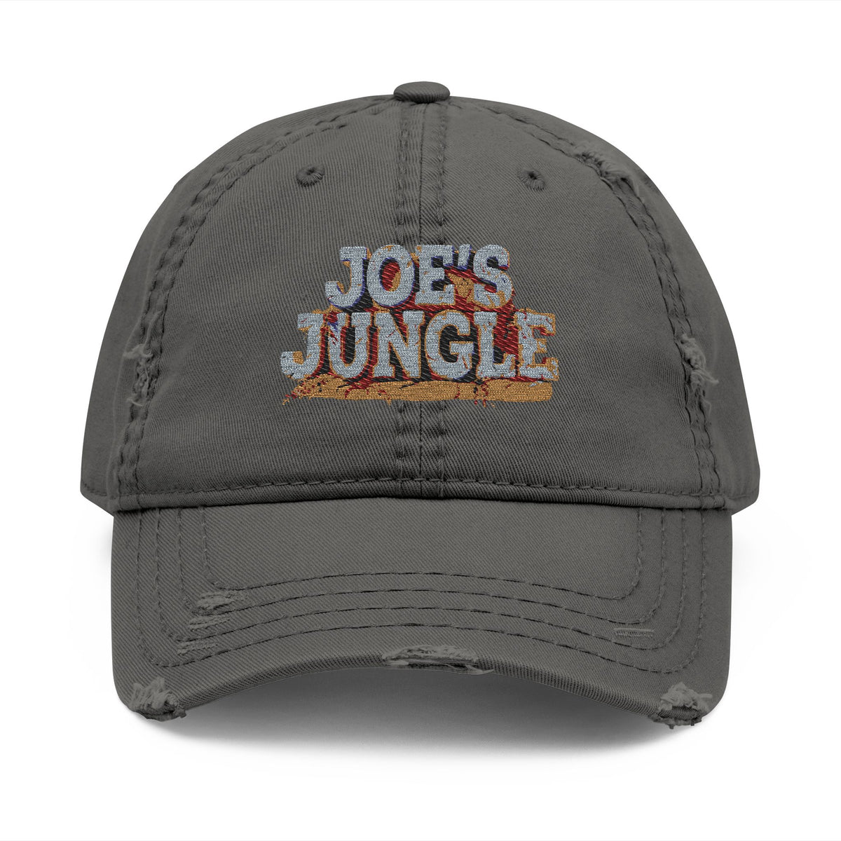 Joe's Jungle Logo Distressed Dad Hat (Embroidery)